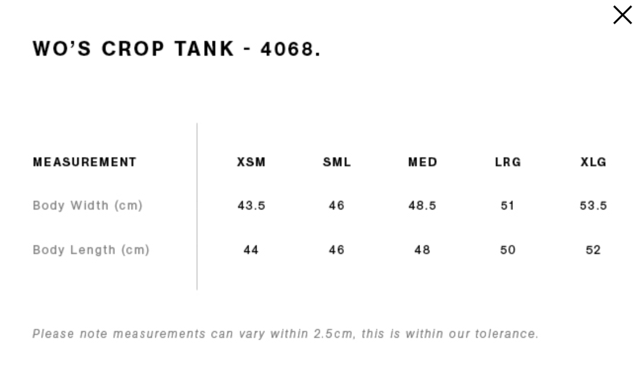 'It's a real vibe' Lismore Cropped Tanks