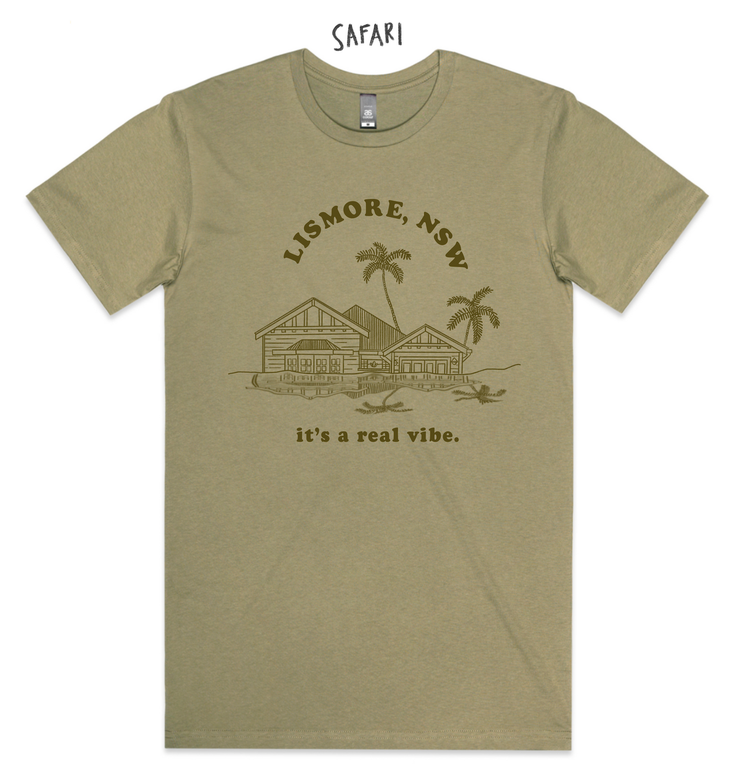 'it's a real vibe' Lismore Tees look o