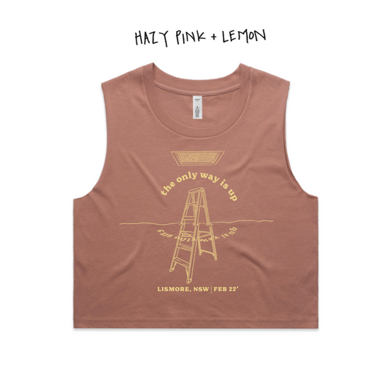 'The Only Way Is Up' Tank | Hazy Pink + Lemon