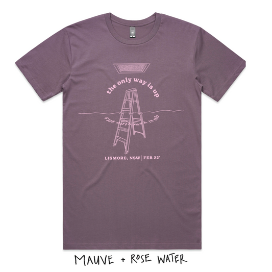 'The Only Way Is Up' Tees | Mauve + Rose Water