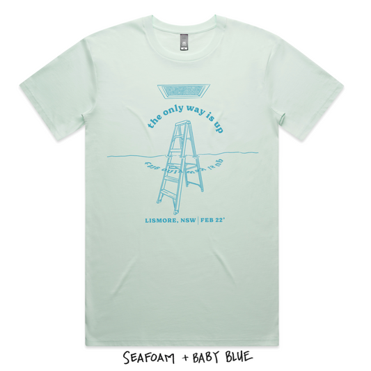 'The Only Way Is Up' Tees | Seafoam Blue